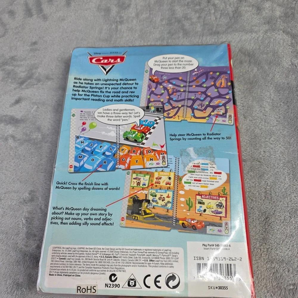 Leap Frog LeapPad Disney Cars K-1st Reading Math Game